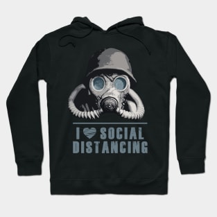 I Love social distancing Hoodie